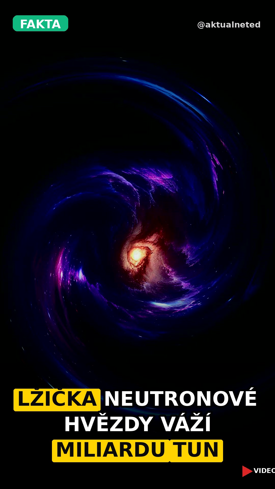 LŽIČKA NEUTRONOVÉ HVĚZDY VÁŽÍ MILIARDU TUN