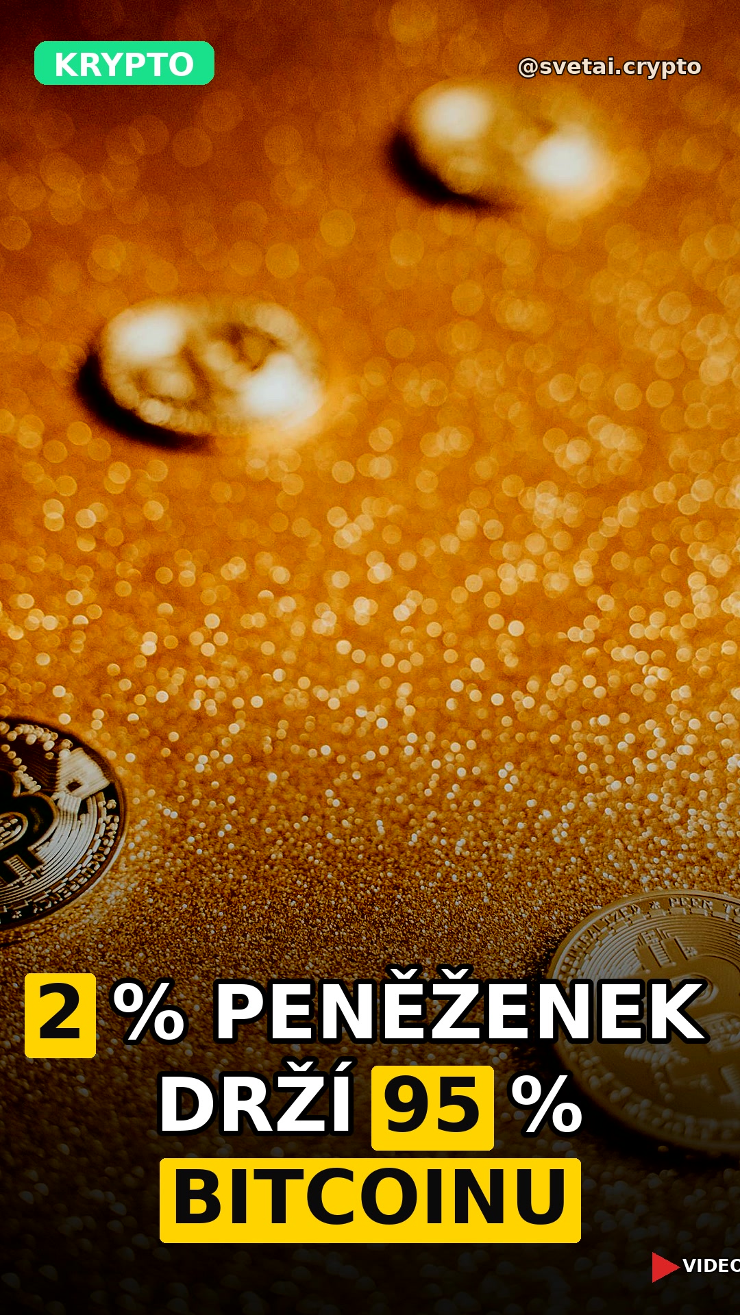 2 % PENĚŽENEK DRŽÍ 95 % BITCOINU